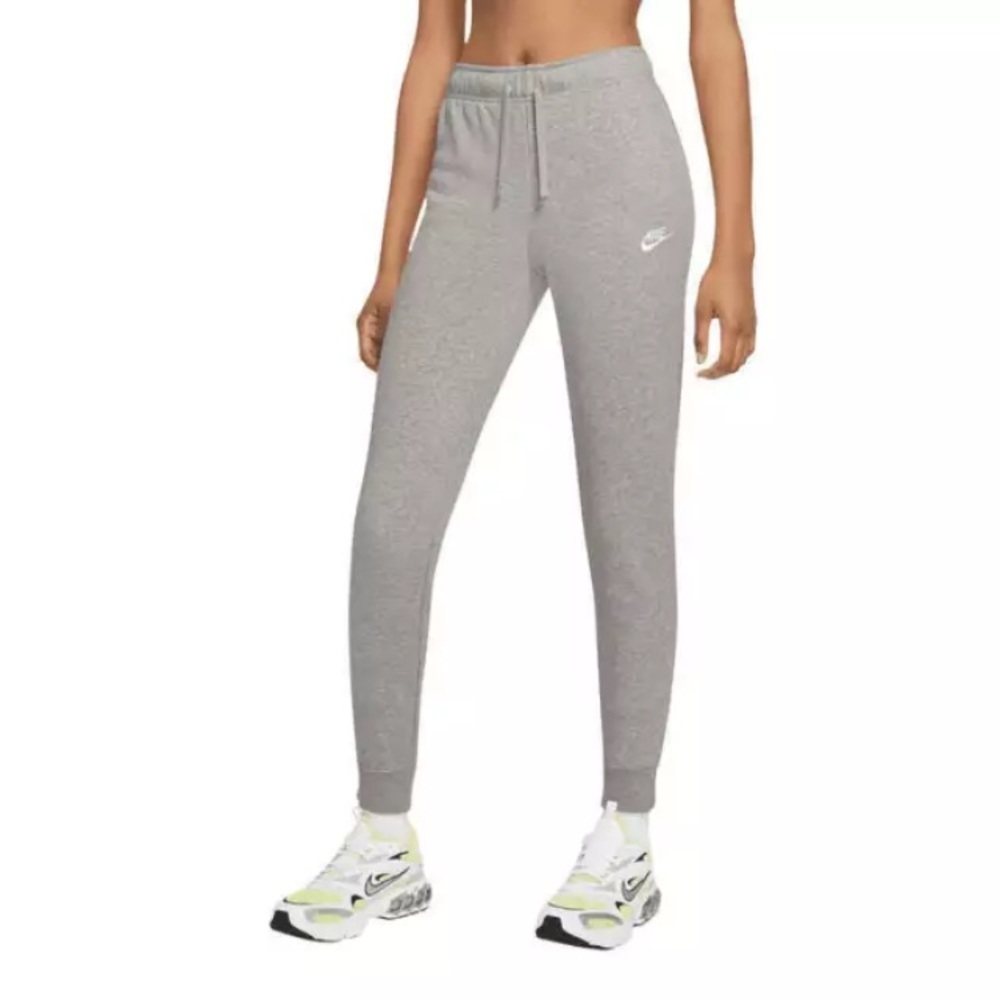 Nike Women's Sportswear Varsity Tight Fleece Jogger Pants Drawstring Grey Med